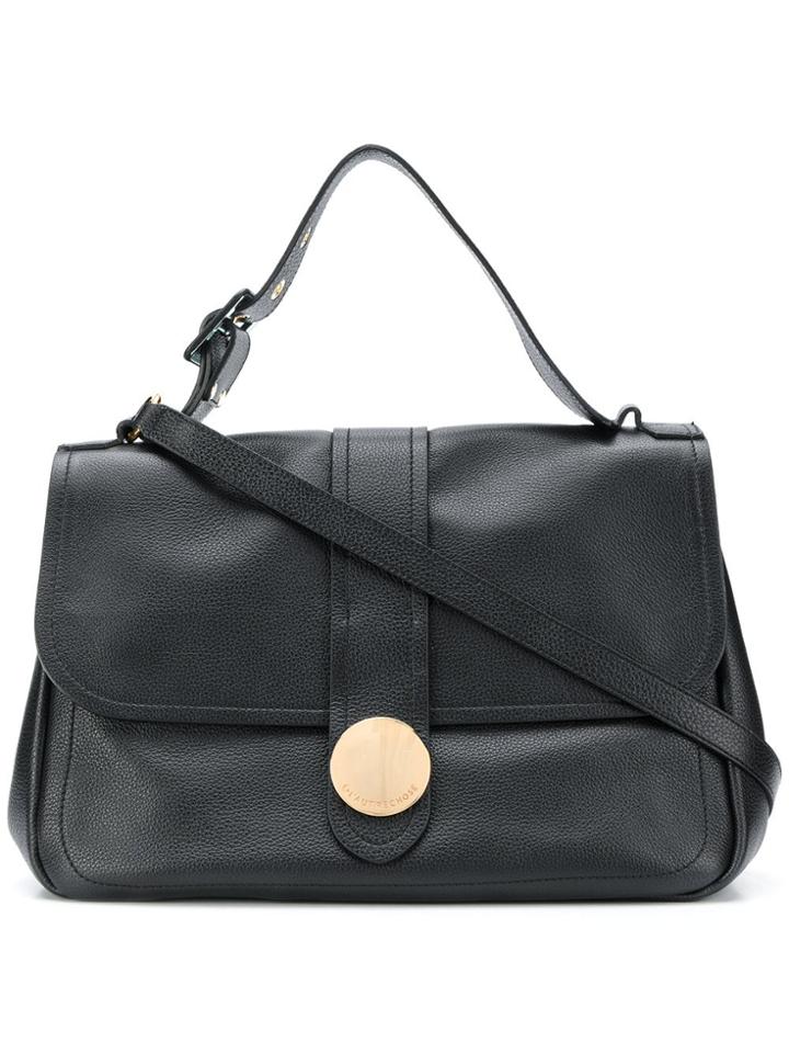 L'autre Chose Logo Plaque Shoulder Bag - Black