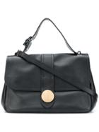 L'autre Chose Logo Plaque Shoulder Bag - Black
