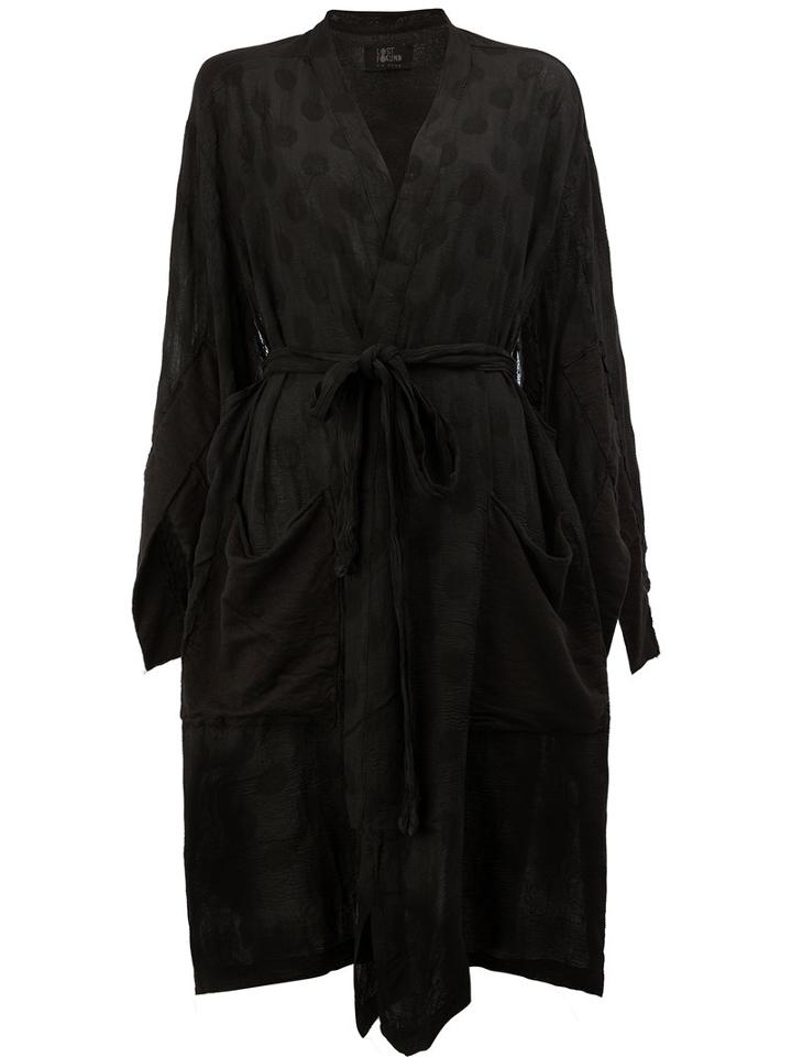 Lost & Found Ria Dunn Asymmetric Belted Coat, Women's, Size: Small, Black, Viscose/cotton/linen/flax/spandex/elastane