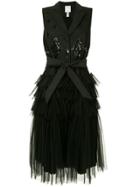 Huishan Zhang Tulle Midi Dress - Black