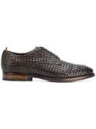 Officine Creative Princeton 081 Weaved Derby Shoes - Brown