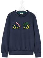 Fendi Kids Teen Appliqué Sweatshirt - Blue