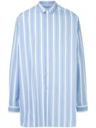 Jil Sander Striped Boxy Extended Shirt - Blue