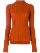 Theory Wide Rib Knit Sweater - Yellow & Orange