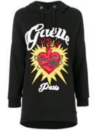 Gaelle Bonheur Heart Logo Hoodie - Black