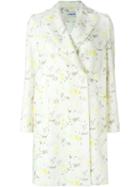 Cacharel Floral Print Double Breasted Coat