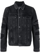 Helmut Lang Shredded Trim Denim Jacket, Men's, Size: Xl, Black, Cotton/polyester