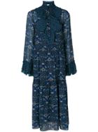 See By Chloé Printed Floral Maxi Dress - Blue