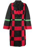 Emporio Armani Fantasy Button Coat - Red