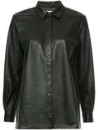 Mads N0rgaard Sunniva Faux Leather Shirt - Black