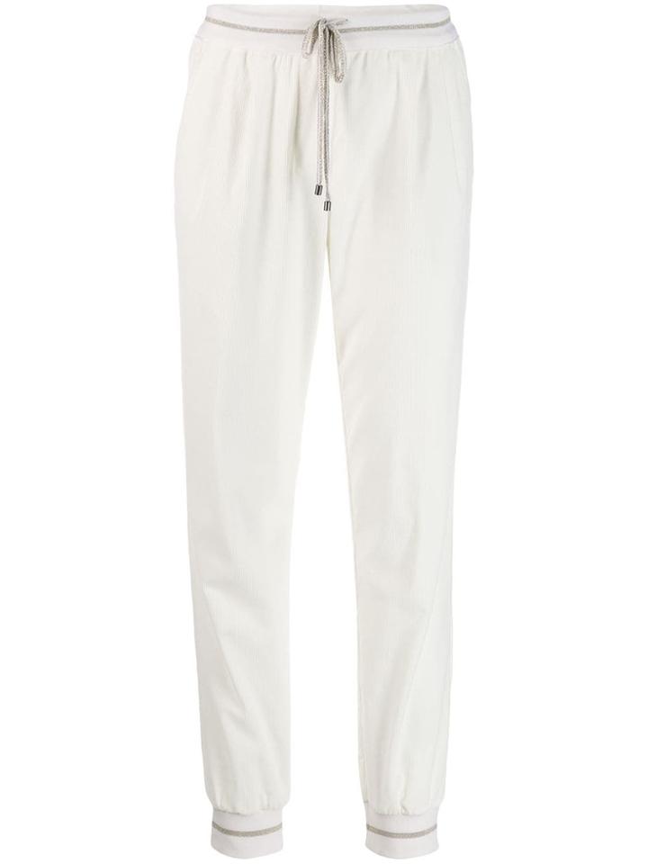 Lorena Antoniazzi Stripe Trim Track Pants - Neutrals