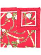 Liu Jo Chain-print Scarf - Red