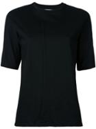 08sircus Plain T-shirt, Women's, Size: 36, Black, Cotton