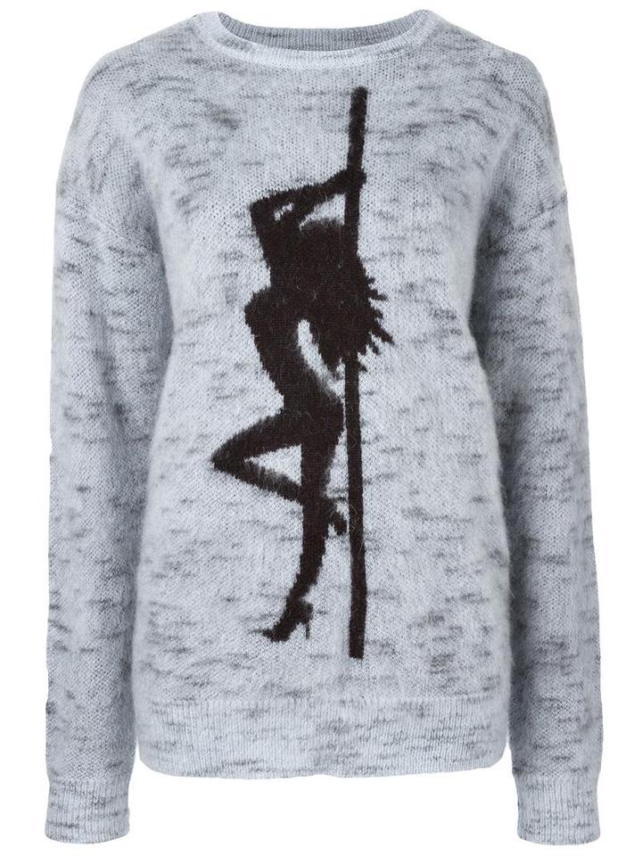 Alexander Wang Jacquard Girl Jumper, Size: Small, Blue, Acrylic/nylon/mohair/wool