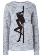 Alexander Wang Jacquard Girl Jumper, Size: Small, Blue, Acrylic/nylon/mohair/wool