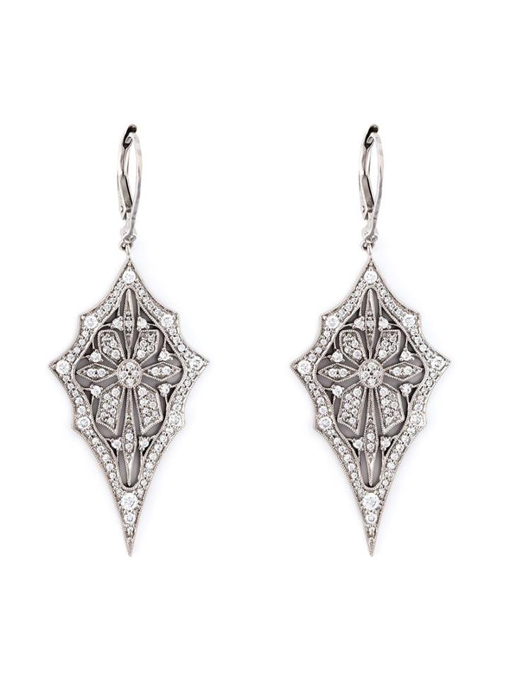 Stone 'lilith' Diamond Earrings, Women's, Metallic