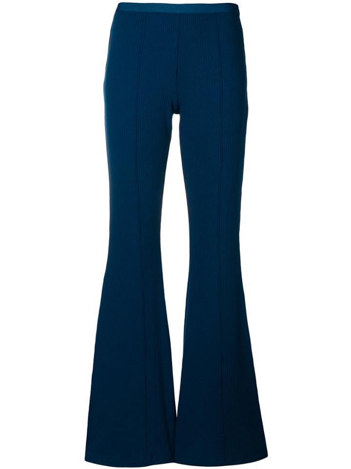 Won Hundred Flared Bell Bottom Stretch Trousers - Blue