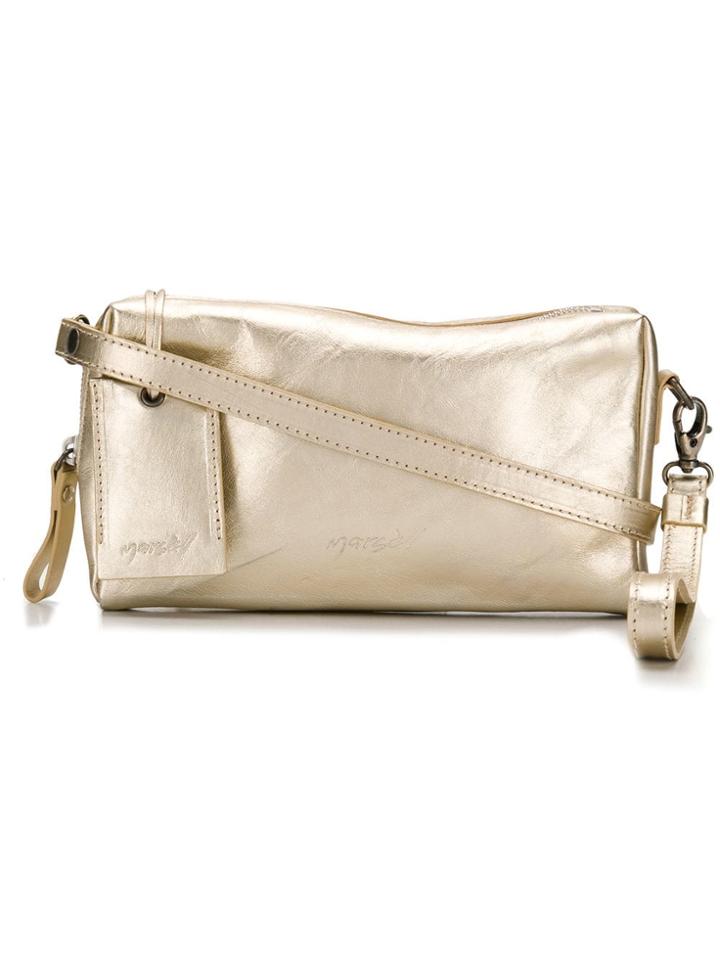 Marsèll Metallic Leather Clutch - Gold