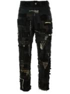Heikki Salonen Skinny Fully Patched 5 Pocket Jean, Women's, Size: Medium, Black, Cotton/cupro/spandex/elastane