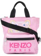 Kenzo Tiger Embroidered Tote - Pink & Purple