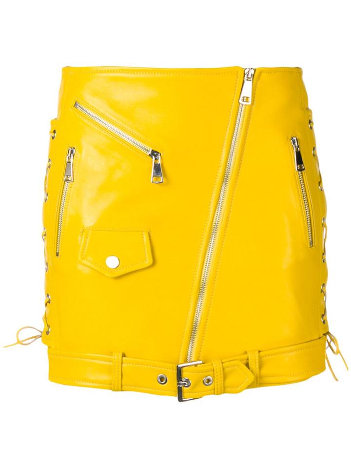 Manokhi Biker Skirt - Yellow