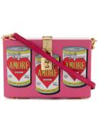 Dolce & Gabbana Box Clutch In Printed Lacquered Wood - Pink & Purple