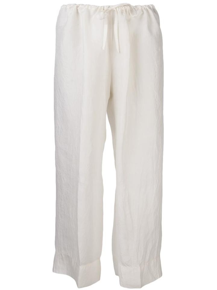 Dosa Wide Leg Trousers, Women's, Size: 2, White, Silk