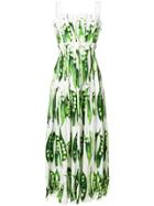 Dolce & Gabbana Pea Printed Dress - Green