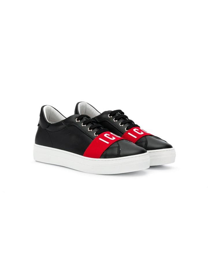 Dsquared2 Kids Icon Strap Lo-top Sneakers - Black
