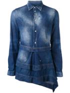 Dsquared2 - Layered Denim Shirt - Women - Cotton/spandex/elastane - 40, Blue, Cotton/spandex/elastane