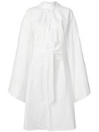 A.w.a.k.e. Extra Wide Sleeve Dress - White