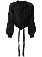 Ann Demeulemeester Cropped Zipped Jacket - Black