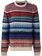 Just Cavalli Intarsia Crew Neck Jumper, Men's, Size: Xl, Wool