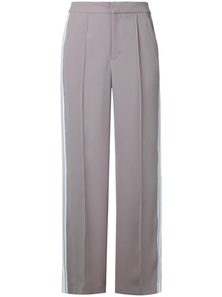 Guild Prime Flared Sports Stripe Trousers - Brown