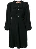 No21 Ruffle Trim Dress - Black