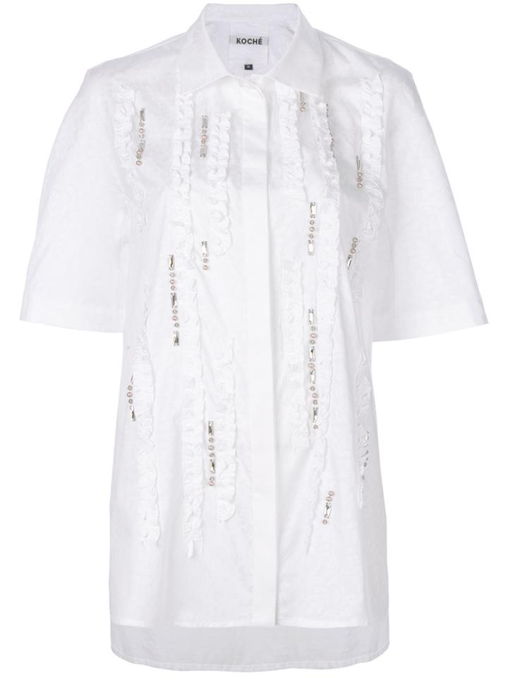 Koché Embroidered Blouse - White