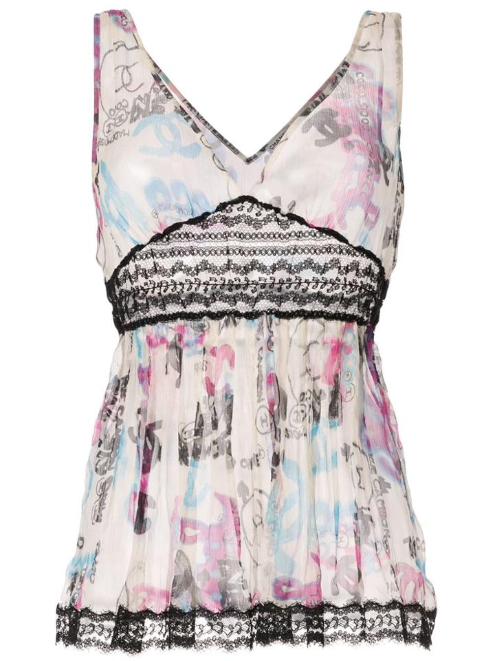 Chanel Pre-owned Cc Draped Vest Top - Multicolour