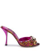 Dolce & Gabbana Keira Jacquard Mules - Pink