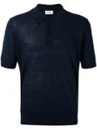 Ballantyne - Knitted Polo Shirt - Men - Silk/linen/flax - 54, Blue, Silk/linen/flax