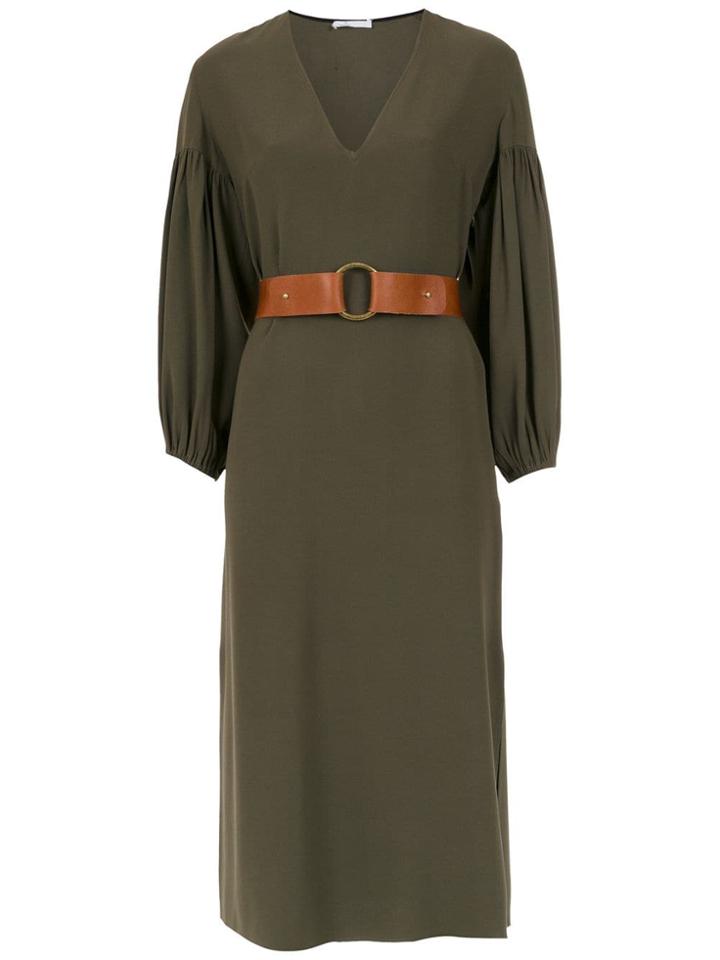 Nk Belted Midi Dress - Green