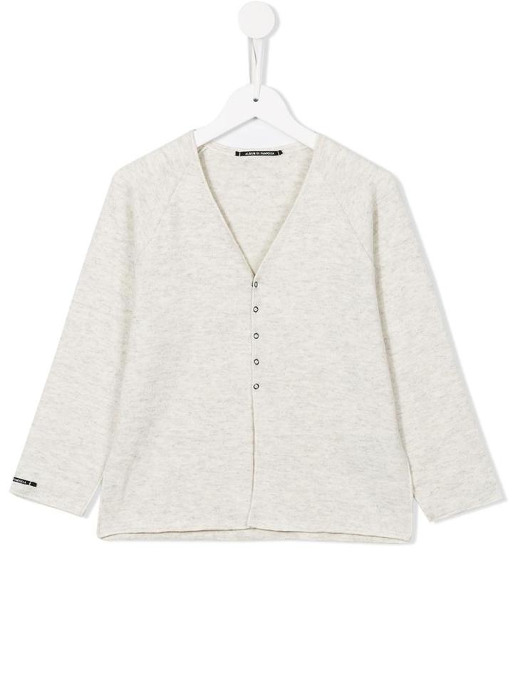 Album Di Famiglia Kids V-neck Cardigan, Boy's, Size: 6 Yrs, Nude/neutrals