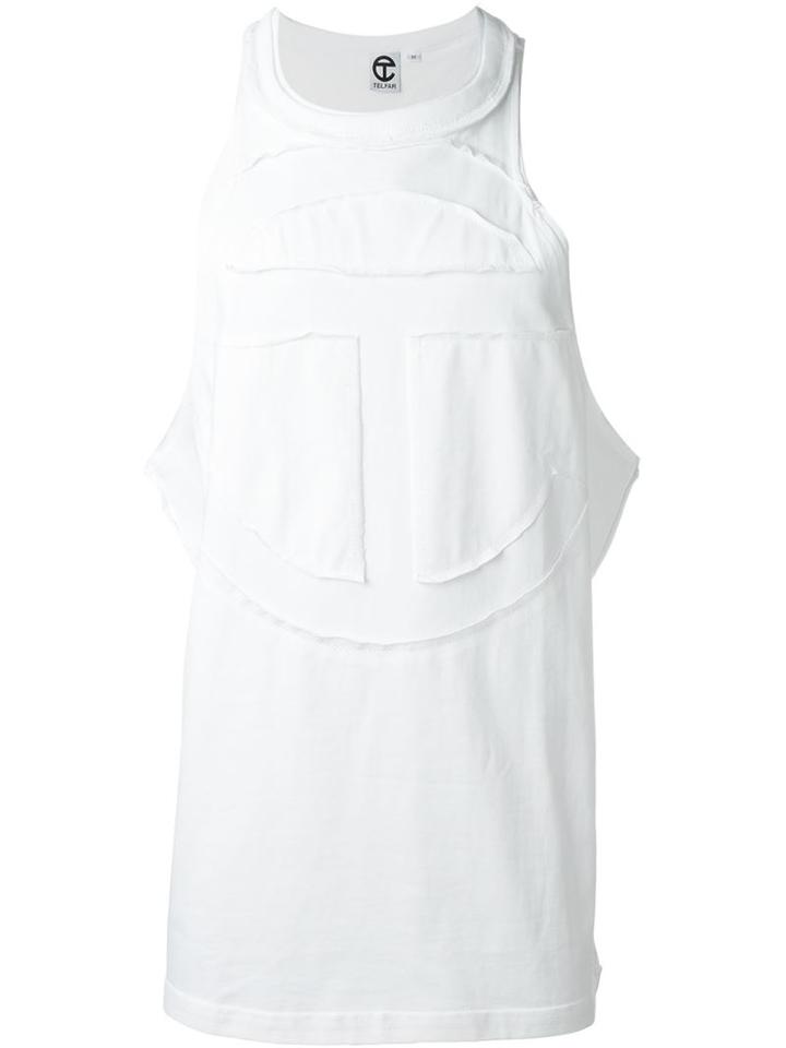 Telfar Logo Tank Top, Men's, Size: M, White, Cotton
