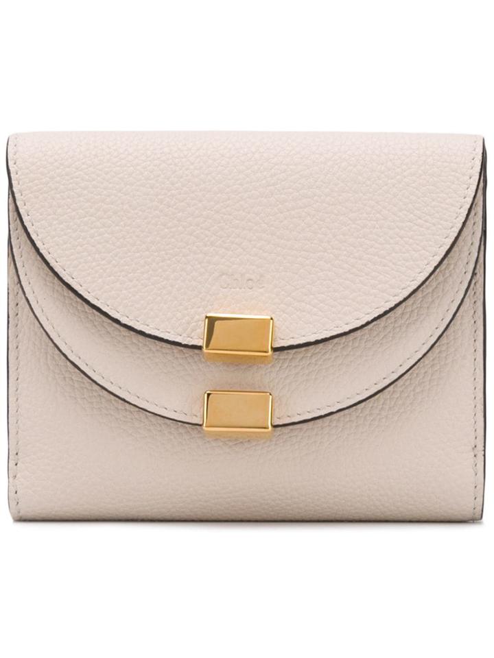 Chloé Georgia Square Wallet - White