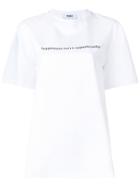 Msgm Slogan Print T-shirt - White