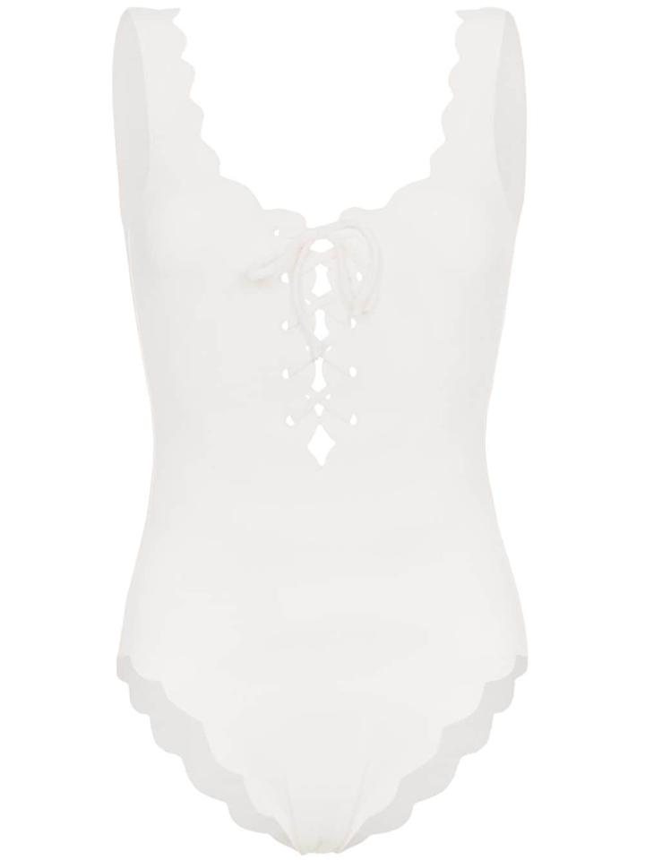 Marysia Palm Springs Tie-front Swimsuit - White