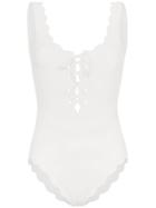 Marysia Palm Springs Tie-front Swimsuit - White