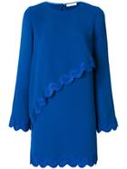 Versace Collection Frilled Hem Dress - Blue
