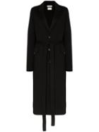 Bottega Veneta Single-breasted Belted Coat - Black