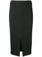 Peserico Front Slit Skirt - Grey