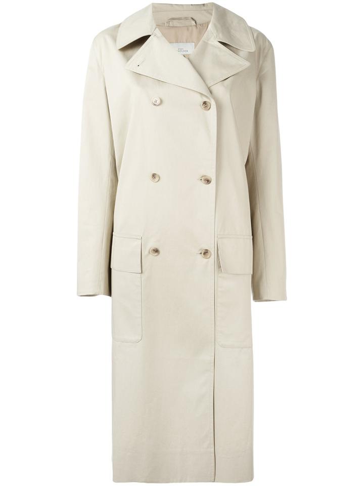 Studio Nicholson Lightweight Trench Coat, Size: 2, Nude/neutrals, Cotton